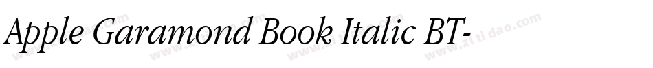 Apple Garamond Book Italic BT字体转换